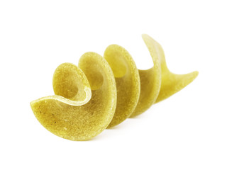 Raw Green Spiral Pasta