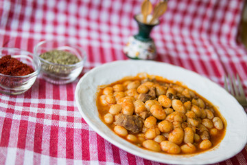 Baked beans / Kuru Fasulye / Turkish Food.
