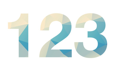 Polygonal modern bold font numbers