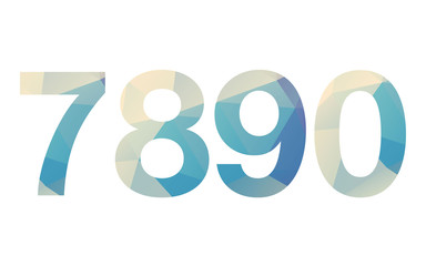 Obraz premium Polygonal modern bold font numbers