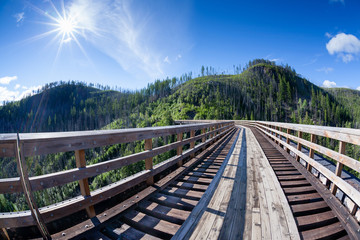 Historic Trestle at Myra Canyon Provincial Park, Canada