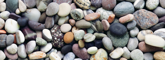 Pebbles background. Panorama / banner - Powered by Adobe