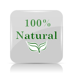 100 percent natural icon