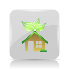 Eco house icon