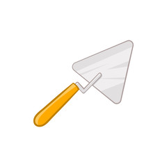 Trowel icon in cartoon style isolated on white background. Repair symbol