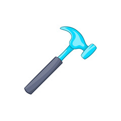Hammer icon in cartoon style isolated on white background. Construction symbol