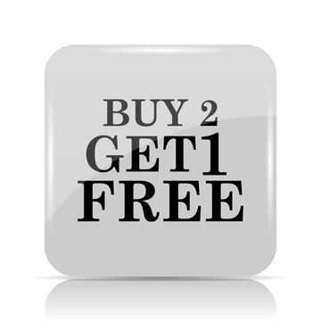 Buy 2 get 1 free offer icon