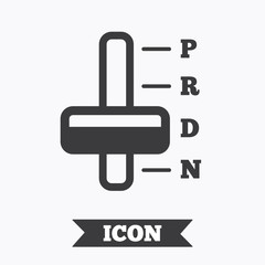 Obraz premium Automatic transmission sign icon. Auto control.