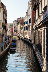 Fototapeta na wymiar Venice canal scene in Italy