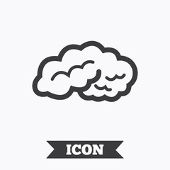 Brain sign icon. Intelligent smart mind.