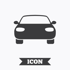 Obraz na płótnie Canvas Car sign icon. Delivery transport symbol.