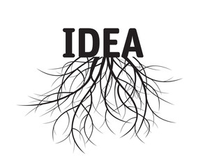 Idea and Roots. Vector Illustration.