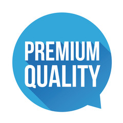 Premium Quality label vector blue