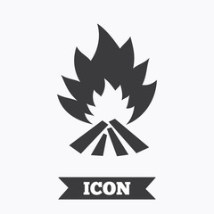Fire flame sign icon. Heat symbol.