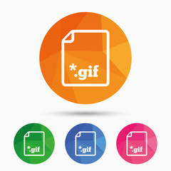 File GIF sign icon. Download image file.