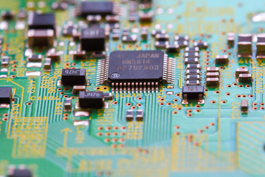 Closeup electronic circuit