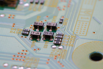 Closeup electronic circuit