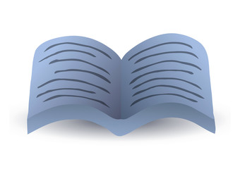 Vector book on white background.