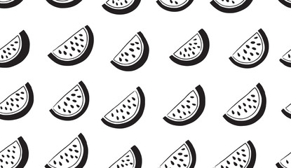 Seamless vector pattern with watermelons