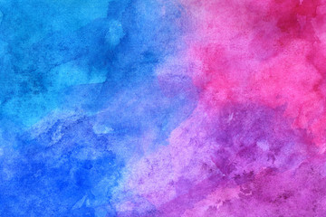 Fototapeta na wymiar Blue purple background in watercolor grunge.