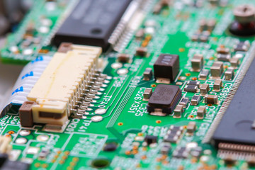 Obraz premium Closeup electronic circuit