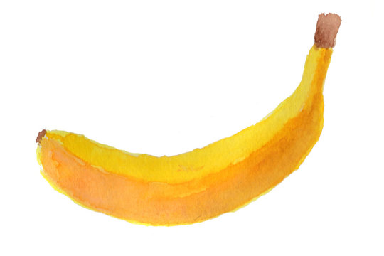 Banana in watercolor