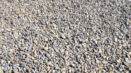Smooth gray rock or pebble on the background
