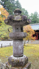 Fototapeta na wymiar stone lamp in Japanese temple