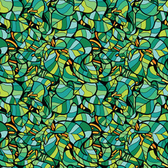Leaves seamless pattern. Vector background