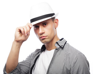Handsome young man with  hat 