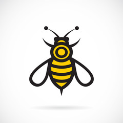 Vector image of an bee design on white background.