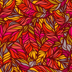 Seamless abstract hand-drawn waves pattern.