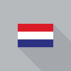 Netherlands flag flat design vector illustration