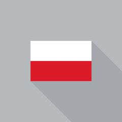 Poland flag flat design vector illustration