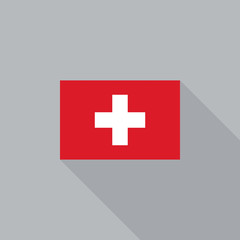 Obraz premium Switzerland flag flat design vector illustration