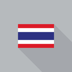 Thailand flag flat design vector illustration