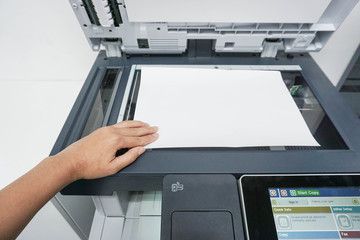 Place a paper on the printer for scanning