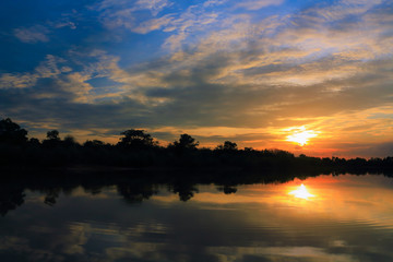 Obraz premium Beautiful sunset background.