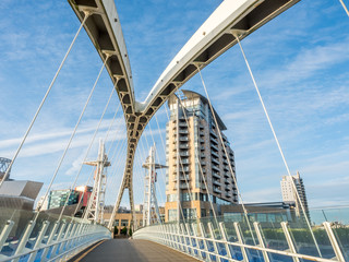 Millienium footbridge in Manchester