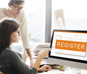 Online Application Registration Form Graphics Concept