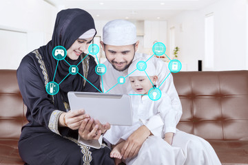 Arabic family use smart home system