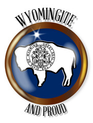 Wyoming Proud Flag Button