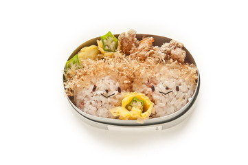 Lunch box motif of twins