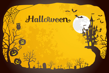 ハロウィン　フレーム　背景