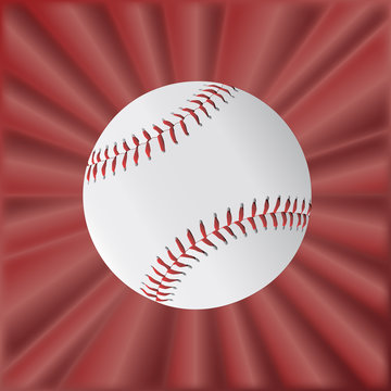 Baseball Over Red
