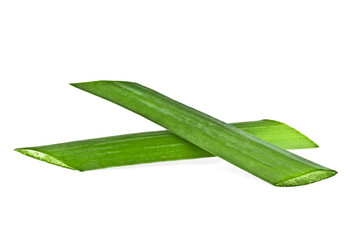 Green onion herb chopped isolated on white background