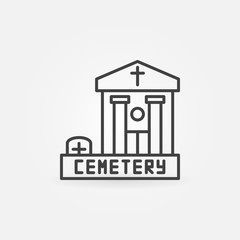 Cemetery building icon