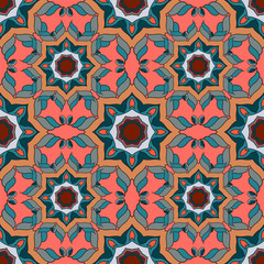 Seamless pattern. Decorative pattern in beautiful colors. Vector background