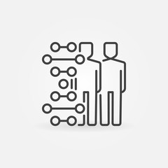 Human cloning vector icon