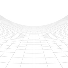Perspective grid over white background 3D rendering